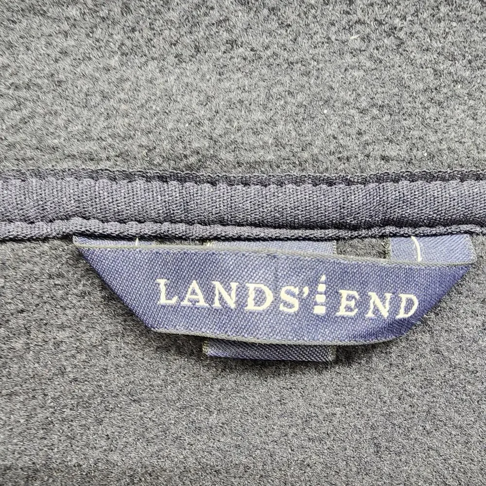 Lands‎ End Vest Mens XL Blue Fleece Full Zip Sleeveless Pockets Outdoors Casual